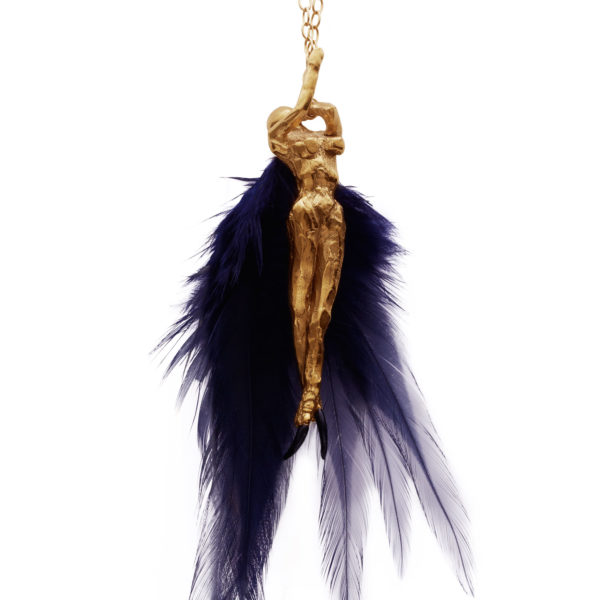 Yunus And Eliza Black Swan Necklace